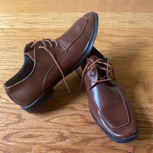 Men's Fabian Couture Monaco Brown Dress Shoes Oxfords Square Toe Lace Up 14M - Picture 13 of 16